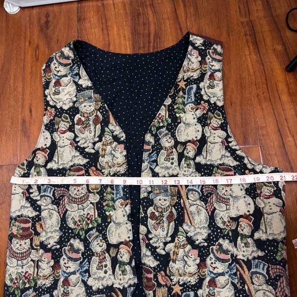 Christmas Snowman Vintage Vest Y2K - Picture 4 of 5